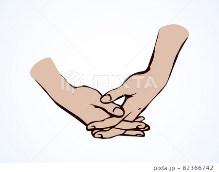 Praying hands. Vector drawing Praying hands. Vector drawing 82366742