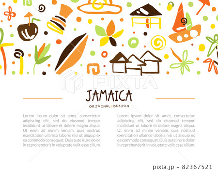 Trip to Exotic Island Original Hand Drawn Design for Summer Beach Tourism Vector Template Trip to Exotic Island Original Hand Drawn Design for Summer Beach Tourism Vector Template 82367521