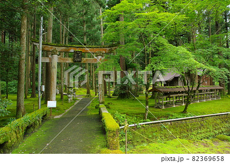 日用苔の里　日用神社　石川県小松市日用町 82369658