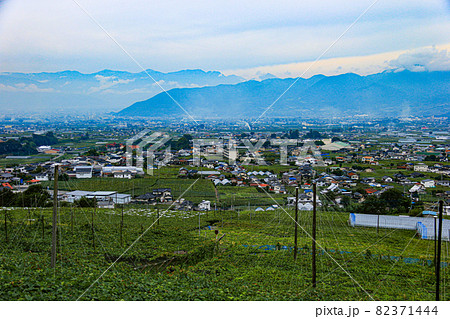 山梨県勝沼市　勝沼ぶどうの郷の風景 82371444