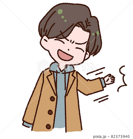 ツッコミを入れる男性 82373940