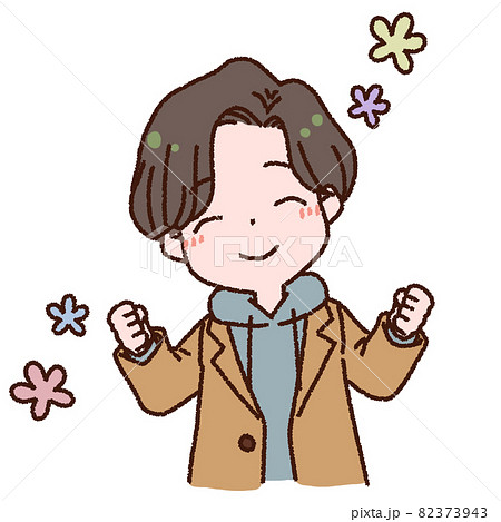 ニッコリと笑って励ます男性 ニッコリと笑って励ます男性 82373943