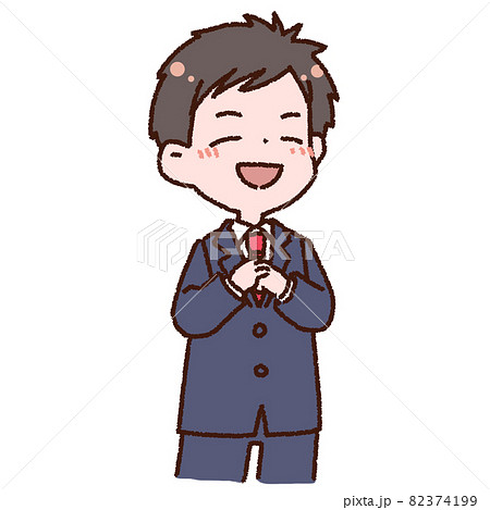 ホッと胸をなでおろすサラリーマン男性 82374199