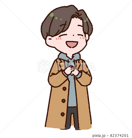 ホッと胸をなでおろす男性 ホッと胸をなでおろす男性 82374201