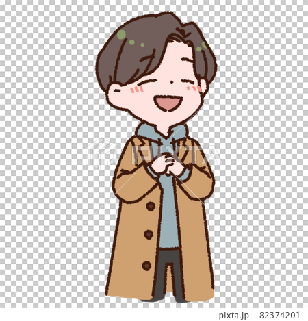 ホッと胸をなでおろす男性 ホッと胸をなでおろす男性 82374201