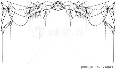 Black torn spider web on white background template card frame spiderweb for halloween Black torn spider web on white background template card frame spiderweb for halloween 82376084