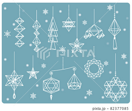 ヒンメリ_クリスマスオーナメント_白のイラスト素材 [82377085] - PIXTA
