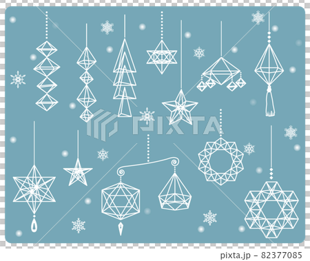 ヒンメリ_クリスマスオーナメント_白のイラスト素材 [82377085] - PIXTA
