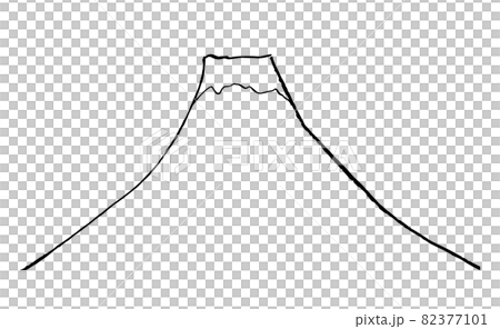 Vector illustration of Mt. Fuji with simple lines Vector illustration of Mt. Fuji with simple lines 82377101