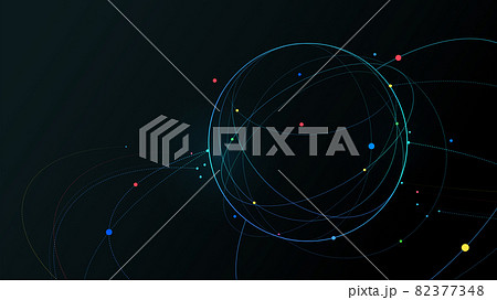 Futuristic globe data network elements background 82377348