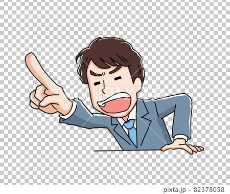指摘する男性会社員 指摘する男性会社員 82378058