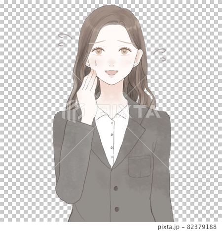 一個穿著西裝的女人會發出友好的笑聲 一個穿著西裝的女人會發出友好的笑聲 82379188