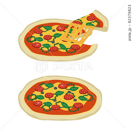 ピザのベクターイラストのイラスト素材 3793
