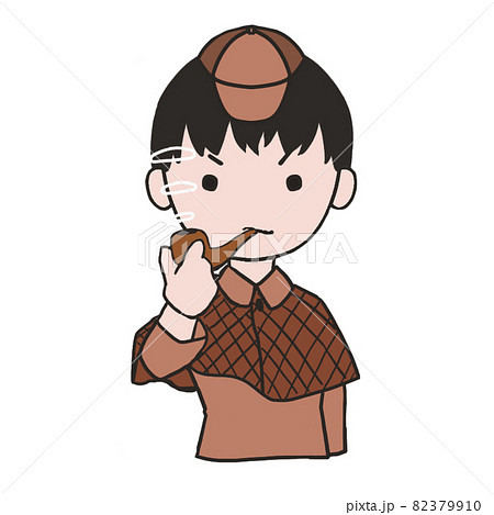 パイプをくゆらせる若い探偵(男1) パイプをくゆらせる若い探偵(男1) 82379910