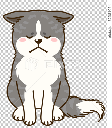 落ち込む秋田犬 虎毛 のイラスト素材 落ち込む秋田犬 虎毛 のイラスト素材