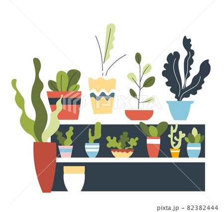 Flowers and houseplants in pots and vases decor Flowers and houseplants in pots and vases decor 82382444