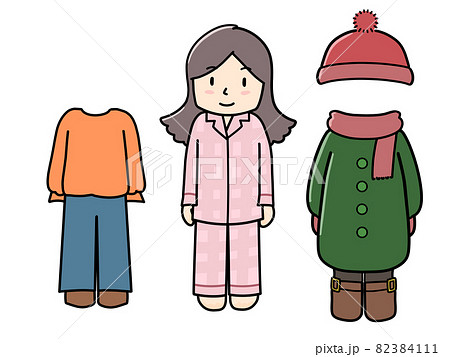 冬のお着替え　女の子　 82384111