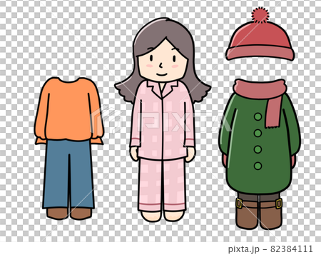 冬のお着替え　女の子　 82384111