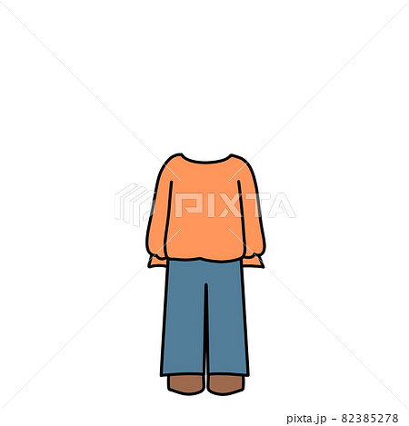 長袖　普段着コーデ　顔なし 82385278