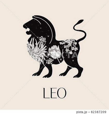 Zodiac sign Leo. The symbol of the astrological horoscope. 82387209