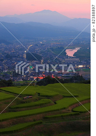 姨捨の棚田 朝焼け 姨捨の棚田 朝焼け 82388897