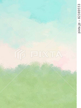 幻想的な草原の水彩背景 幻想的な草原の水彩背景 82389553