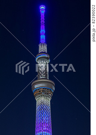 東京スカイツリー「新型コロナウイルス感染症に立ち向かい、 みんなで打ち勝とう」ライトアップ 東京スカイツリー「新型コロナウイルス感染症に立ち向かい、 みんなで打ち勝とう」ライトアップ 82390022