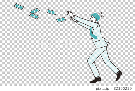 Person Business person man whose money runs away 82390239
