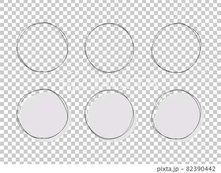 手繪圓形、圓形、文本空間、標題、點、標籤框插圖集 82390442