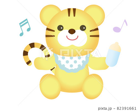 トラの赤ちゃん（ミントブルーのスタイ） 82391661