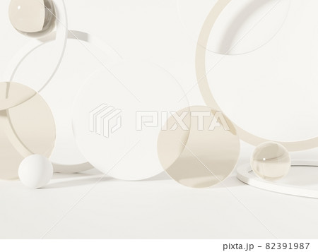 3D Rendering Sunlight and Semi Transparent Circle Plates or Spheres Product Display Background for Skincare or Healthcare Products. Simple Matte White and Beige. 3D Rendering Sunlight and Semi Transparent Circle Plates or Spheres Product Display Background for Skincare or Healthcare Products. Simple Matte White and Beige. 82391987
