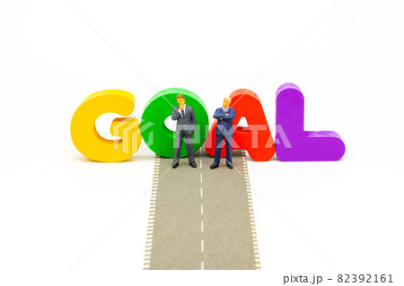 Goal ゴール 目標 努力 終着 人生 の写真素材