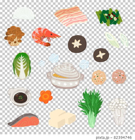 A delicious pot with a cute picture book touch and lots of ingredients 82394746