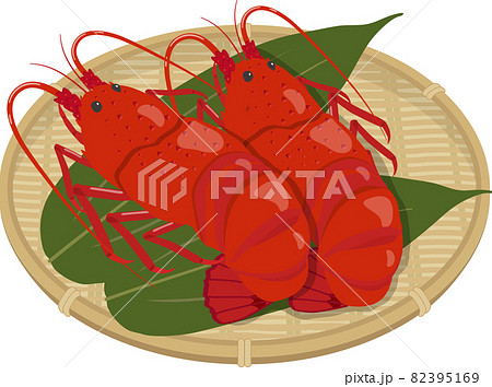 伊勢海老　笹　カゴ入り 82395169