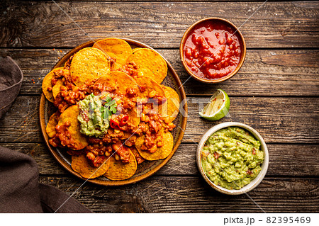 Corn nachos chips 82395469