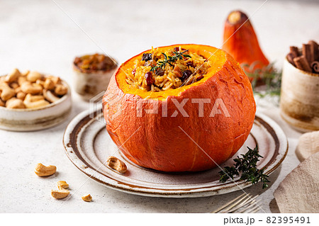 Pumpkin stuffed with rice Pumpkin stuffed with rice 82395491