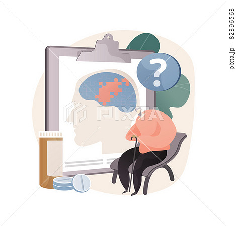 Alzheimer disease abstract concept vector illustration. Alzheimer disease abstract concept vector illustration. 82396563