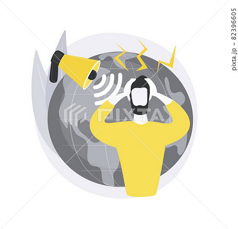 High noise level abstract concept vector illustration. 82396605