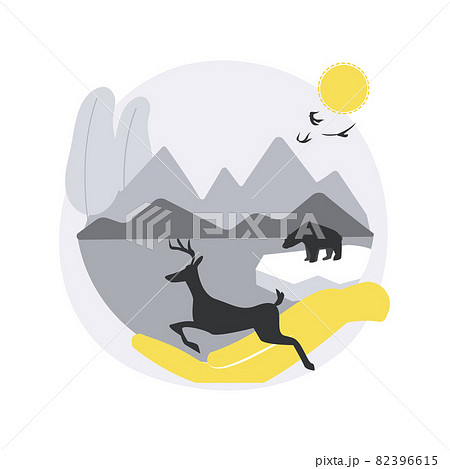 National parks creation abstract concept vector illustration. 82396615