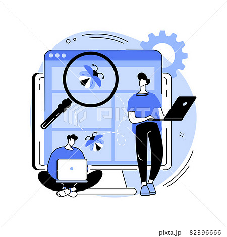 Beta testing abstract concept vector illustration. 82396666