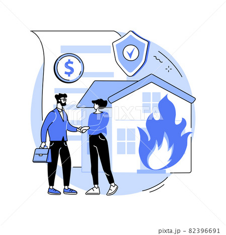 Fire insurance abstract concept vector illustration. Fire insurance abstract concept vector illustration. 82396691