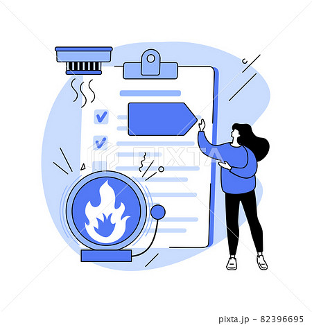 Fire alarm system abstract concept vector illustration. Fire alarm system abstract concept vector illustration. 82396695