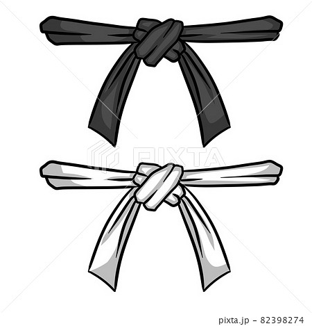 Black and white belt karate and judo 82398274
