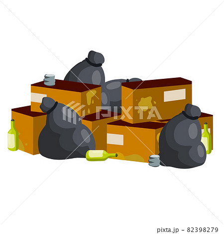 Urban waste problem. Pollution of environment 82398279
