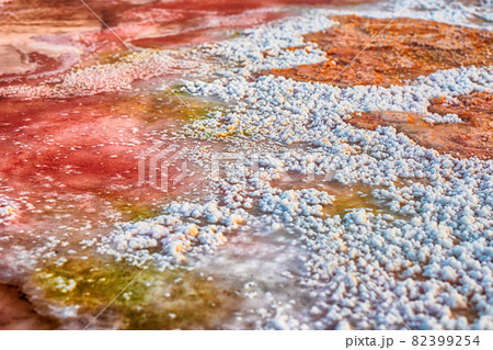Sahara Desert, Salt Lake, Tunisia. Salt close-up in the salt desert Sahara Desert, Salt Lake, Tunisia. Salt close-up in the salt desert 82399254