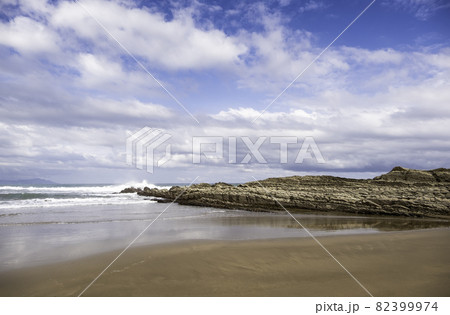 Zumaia beach in Spain 82399974