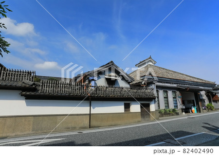 【大分県】快晴下の豆田の町並み(日田市) 【大分県】快晴下の豆田の町並み(日田市) 82402490