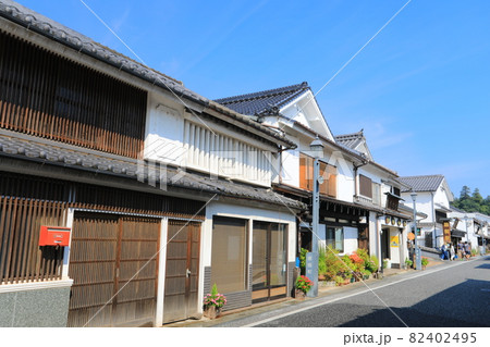 【大分県】快晴下の豆田の町並み(日田市) 【大分県】快晴下の豆田の町並み(日田市) 82402495