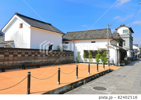 【大分県】快晴下の豆田の町並み（日田市） 82402516