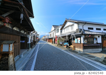 【大分県】快晴下の豆田の町並み(日田市) 【大分県】快晴下の豆田の町並み(日田市) 82402540